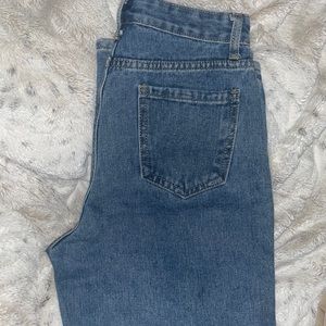 XS SHEIN ripped Denim rips on thigh and knee.